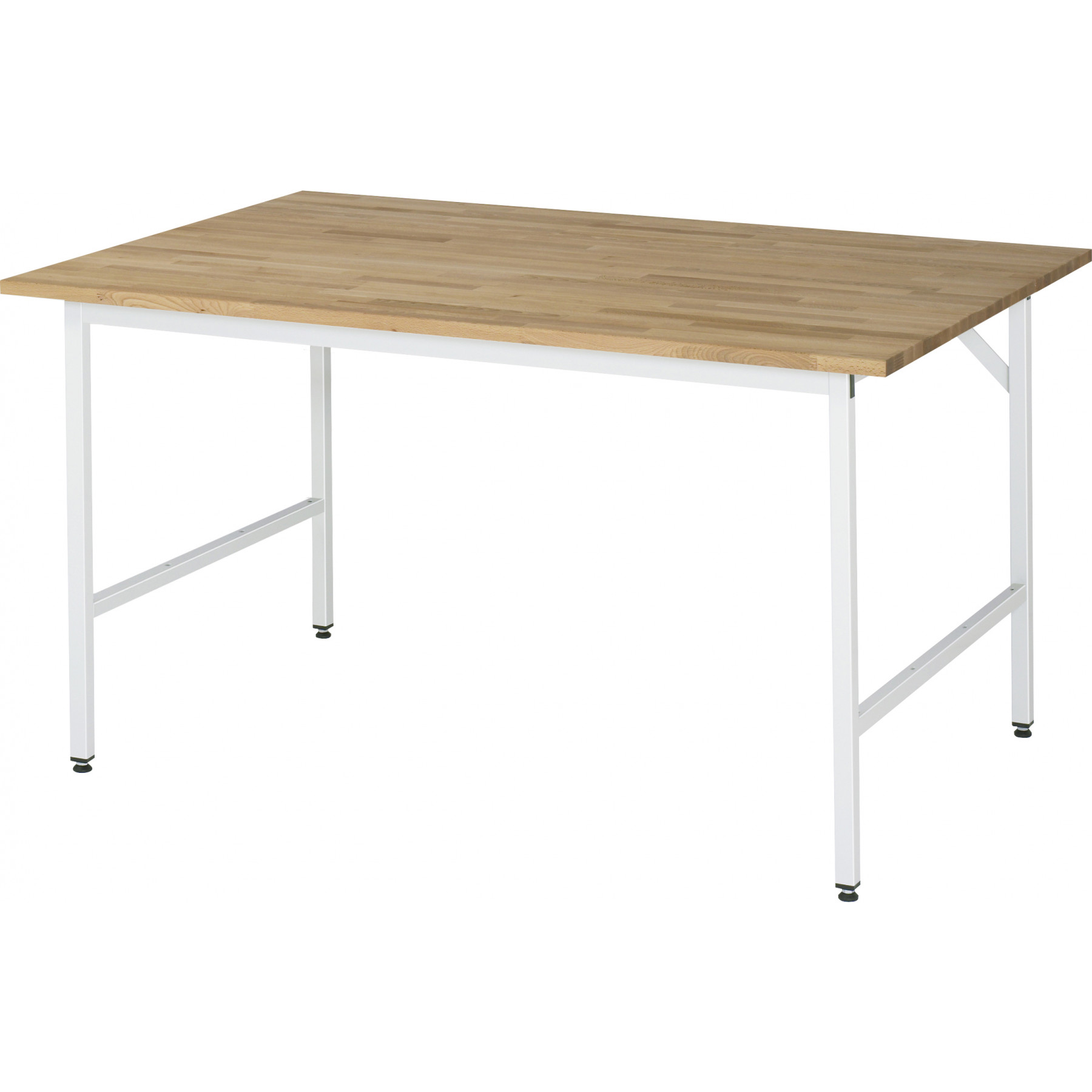 Werktafel met massief beuken werkblad, serie Jerry 1000 mm