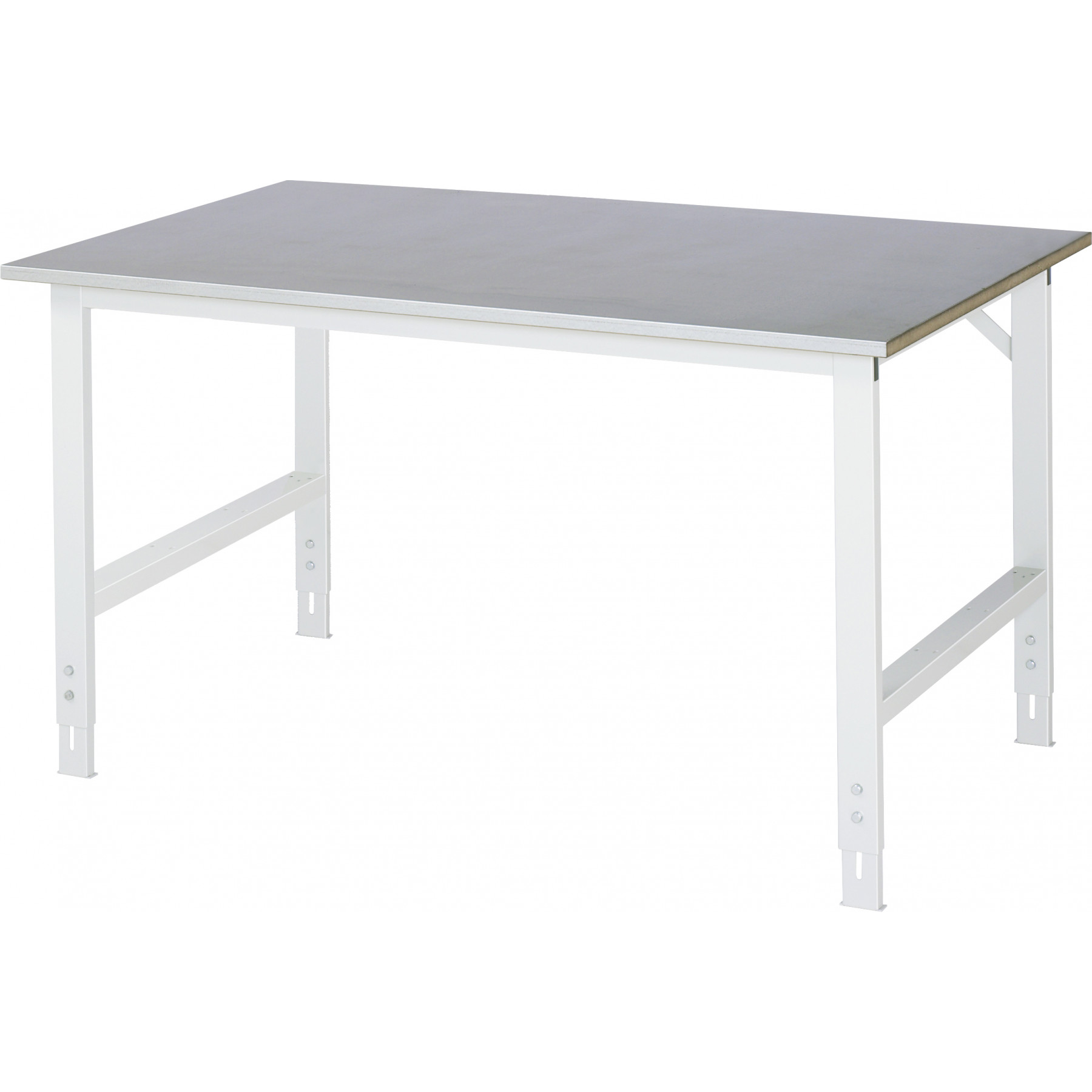 Werktafel met werkblad met staalplaat toplaag, serie Tom 1000 mm