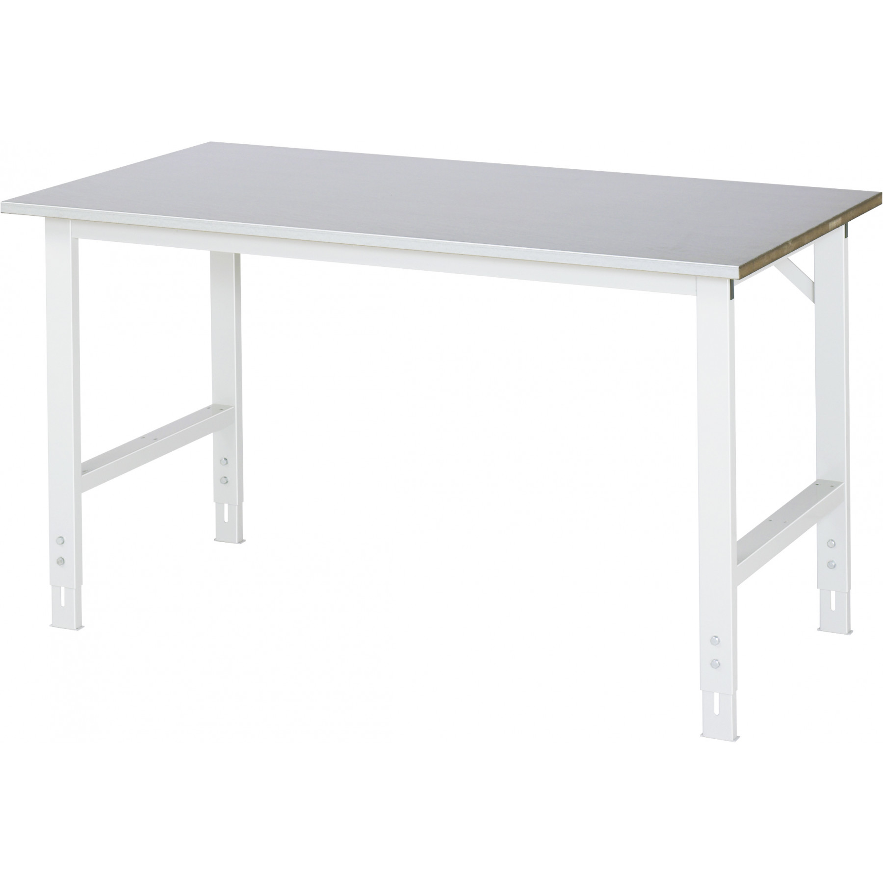 Werktafel met werkblad met staalplaat toplaag, serie Tom 800 mm