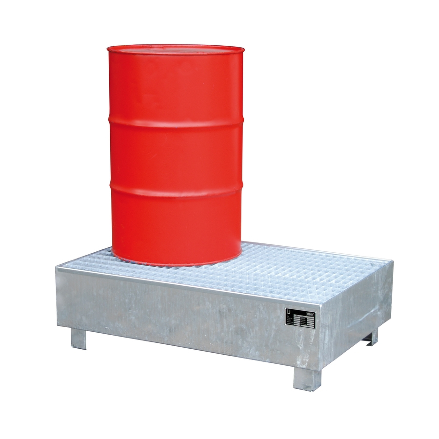 Vloeistofopvangbak type WM geschikt voor 2x 200 liter vaten