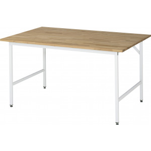 Werktafel met massief beuken werkblad, serie Jerry 1000 mm