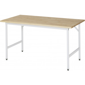 Werktafel met massief beuken werkblad, serie Jerry 800 mm