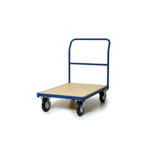 Duwwagen blauw met MDF laadvloer, 500 kg