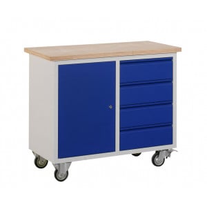 Tretal verrijdbare werkbank, afmeting: 845x1000x500 mm (HxLxD), 70424-3004
